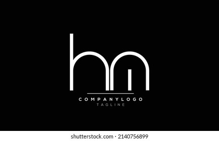 Alphabet Letters Initials Logo Hm Stock Vector (Royalty Free ...