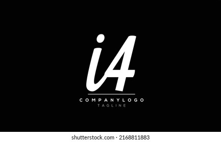 Alphabet letters Initial-Logo I4 und IA
