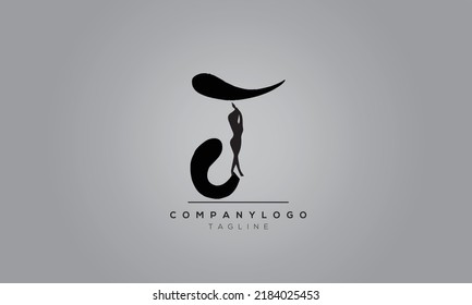 Alphabet letters Initials logo J