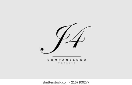 Alphabet letters Initials logo J4