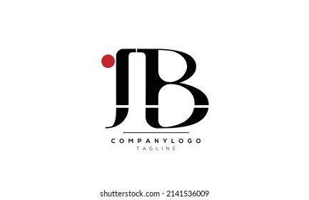 Alphabet letters Initials logo JB