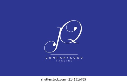 Letras alfabéticas Logo de Iniciales JQ