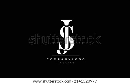  Alphabet letters Initials logo JS