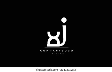 Alphabet letters Initials logo JX
