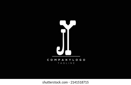 Alphabet letters Initials logo JY