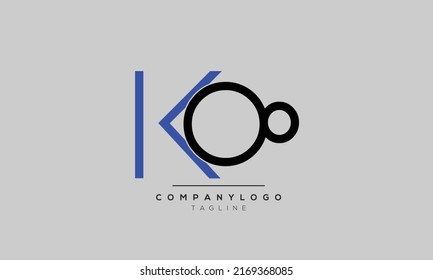 Alphabet letters Initials logo K8