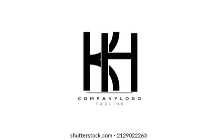 Letras alfabéticas Logo inicial kh y hk