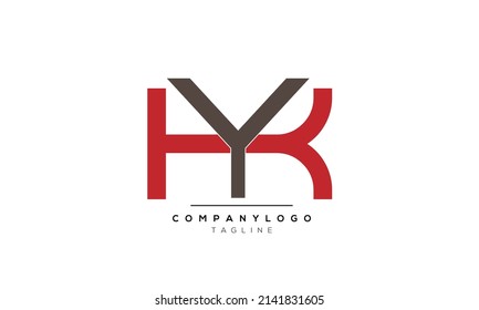 Alphabet letters Initials logo Ky