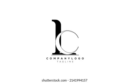  Letras alfabéticas Logo de Iniciales LC