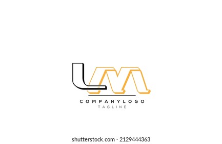 Letras alfabéticas Logo inicial lm y ml