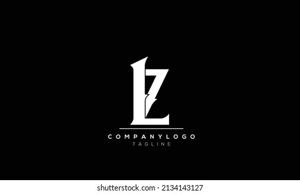 Alphabet Letters Initials Logo Lz Stock Vector (royalty Free 