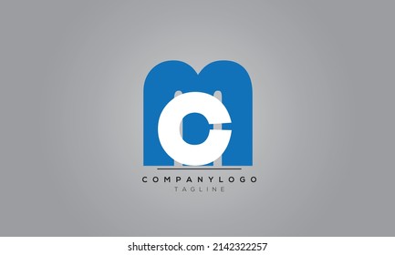 Letras alfabéticas Logo de Iniciales MC