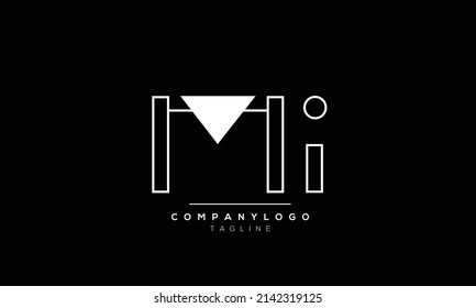  Alphabet letters Initials logo MI