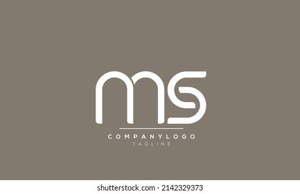 Alphabet letters Initials logo MS