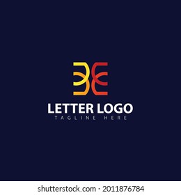 Alphabet letters Initials logo MW, WM, EE, M and W
