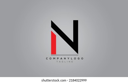 Alphabet letters Initials logo N