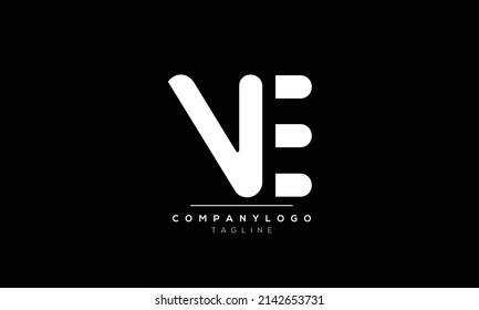 Alphabet letters Initials logo NE