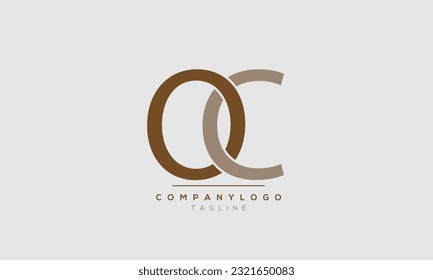 Alphabet letters Initials logo OC