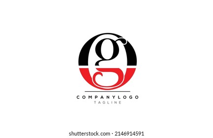 Alphabet letters Initials logo OG