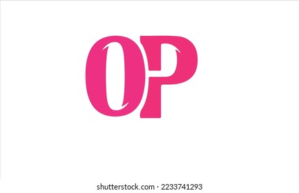 Alphabet letters Initials logo OP