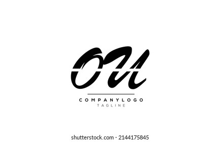 Alphabet letters Initials logo OU