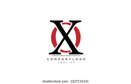 Letras alfabéticas Logo inicial OX y XO