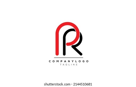 Letras alfabéticas Logo de Iniciales PR