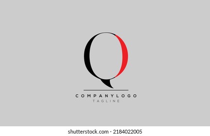 Letras alfabéticas Logo de Iniciales Q