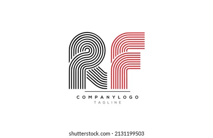 Alphabet letters Initials logo rf.