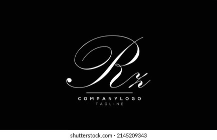 Letras alfabéticas Logo de Iniciales RZ