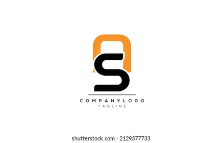  Alphabet letters Initialen Logo AS AND SA