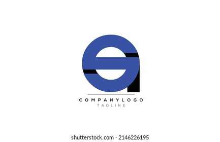 Alphabet letters Initials logo SA