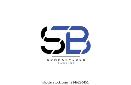 Letras alfabéticas logotipo inicial SB