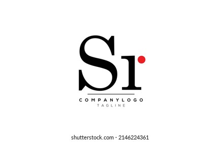 Alphabet letters Initialen Logo SI