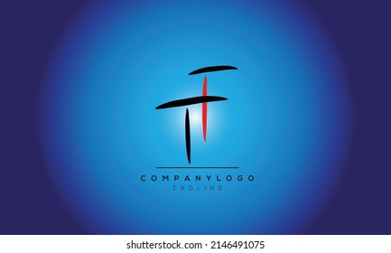  Alphabet letters Initials logo TF