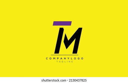 Alphabet letters Initials logo TM