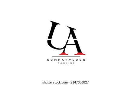 Alphabet letters Initials logo UA
