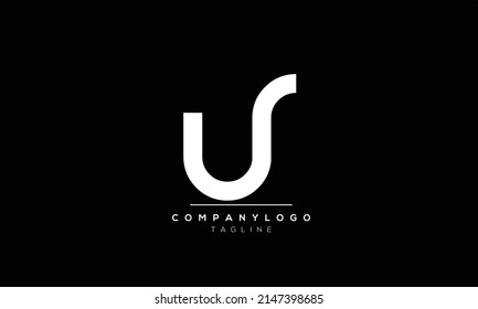 Letras alfabéticas Logo de Iniciales RU