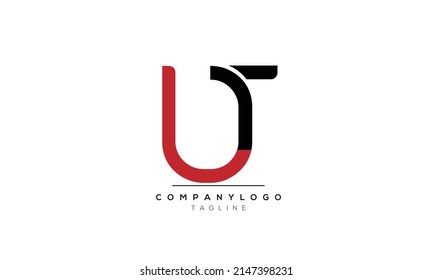 Alphabet letters Initials logo UT