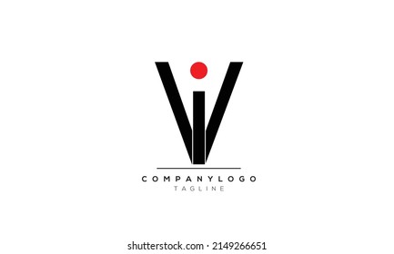 Alphabet letters Initials logo VI