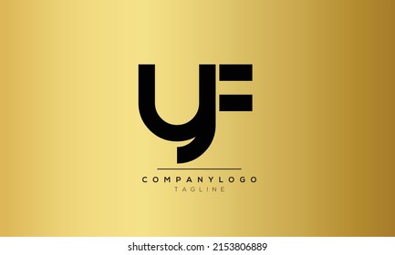 Alphabet letters Initials logo YF
