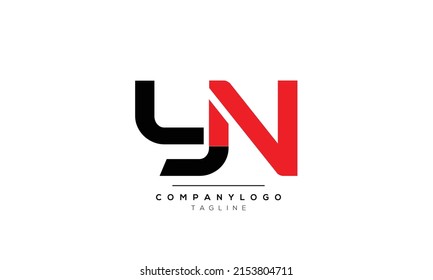 Alphabet letters Initials logo YN