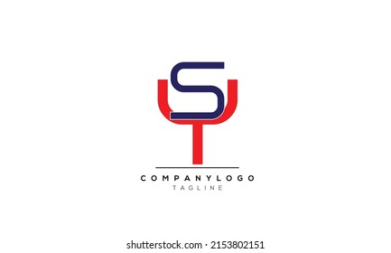  Letras alfabéticas Logo de Iniciales YS