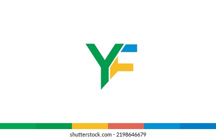 Alphabet letters Initials MFonogram logo YF, FY, Y and F