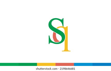 Alphabet letters Initials MFonogram logo SQ, QS, S and Q