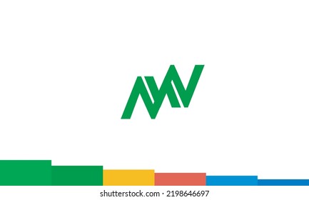 Alphabet letters Initials MFonogram logo MW, WM, M and W