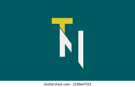 Alphabet letters Initials MFonogram logo TN, NT, T and N