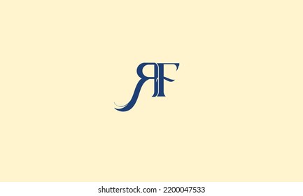 Alphabet letters Initials MFonogram logo RF, FR, R und F