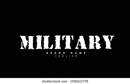 Alphabet letters Initials Military Vector