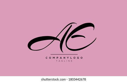 Alphabet letters Initials Monogram AE,EA,E and A